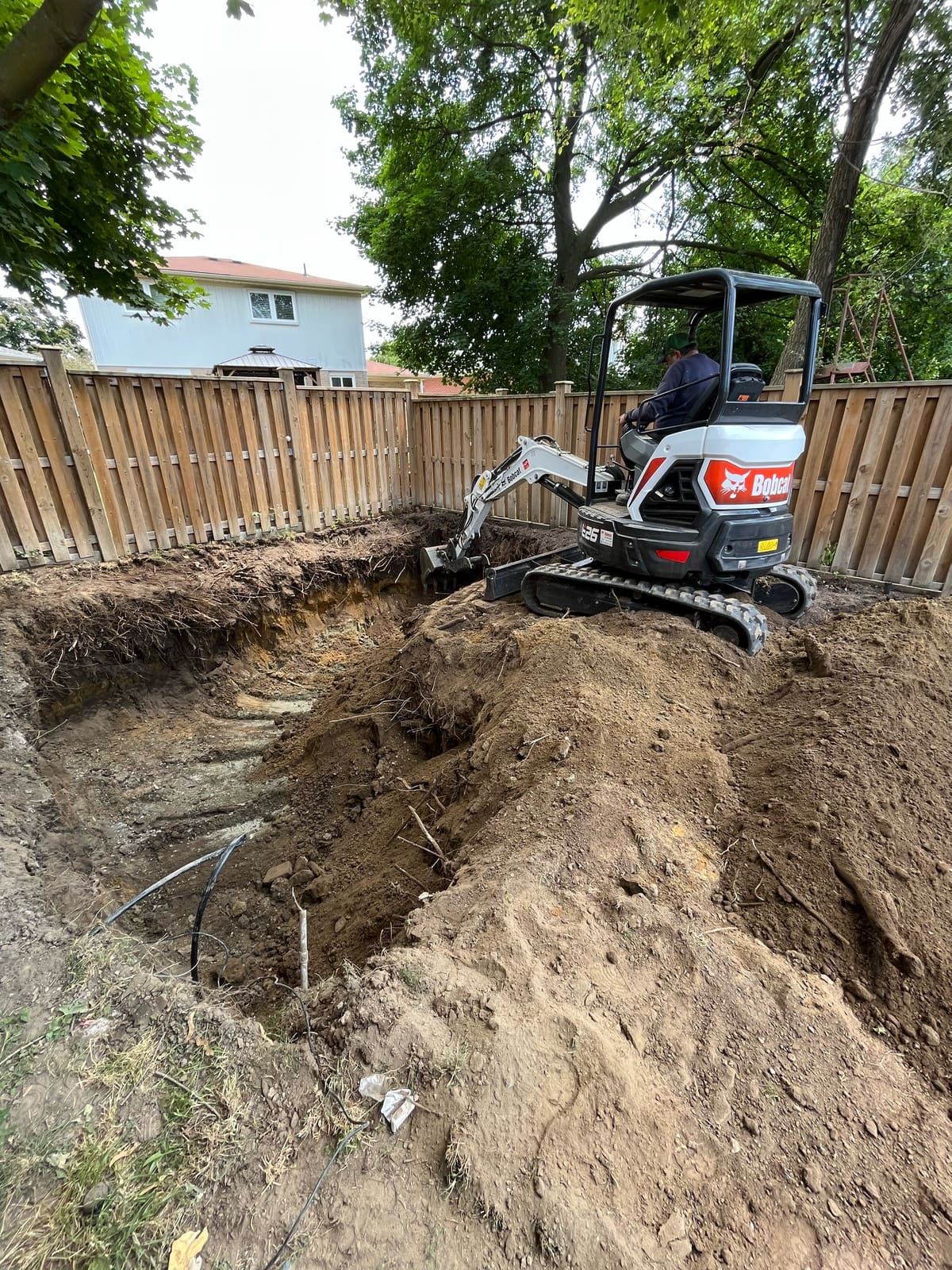 Backyard excavation