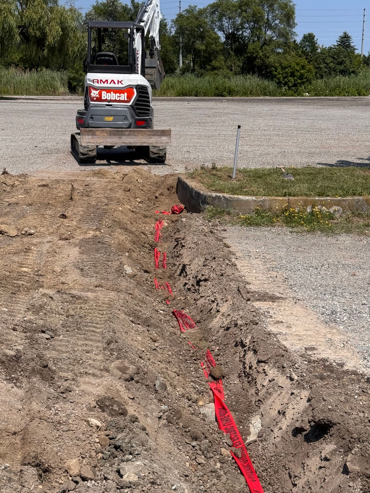 Gravel lot work