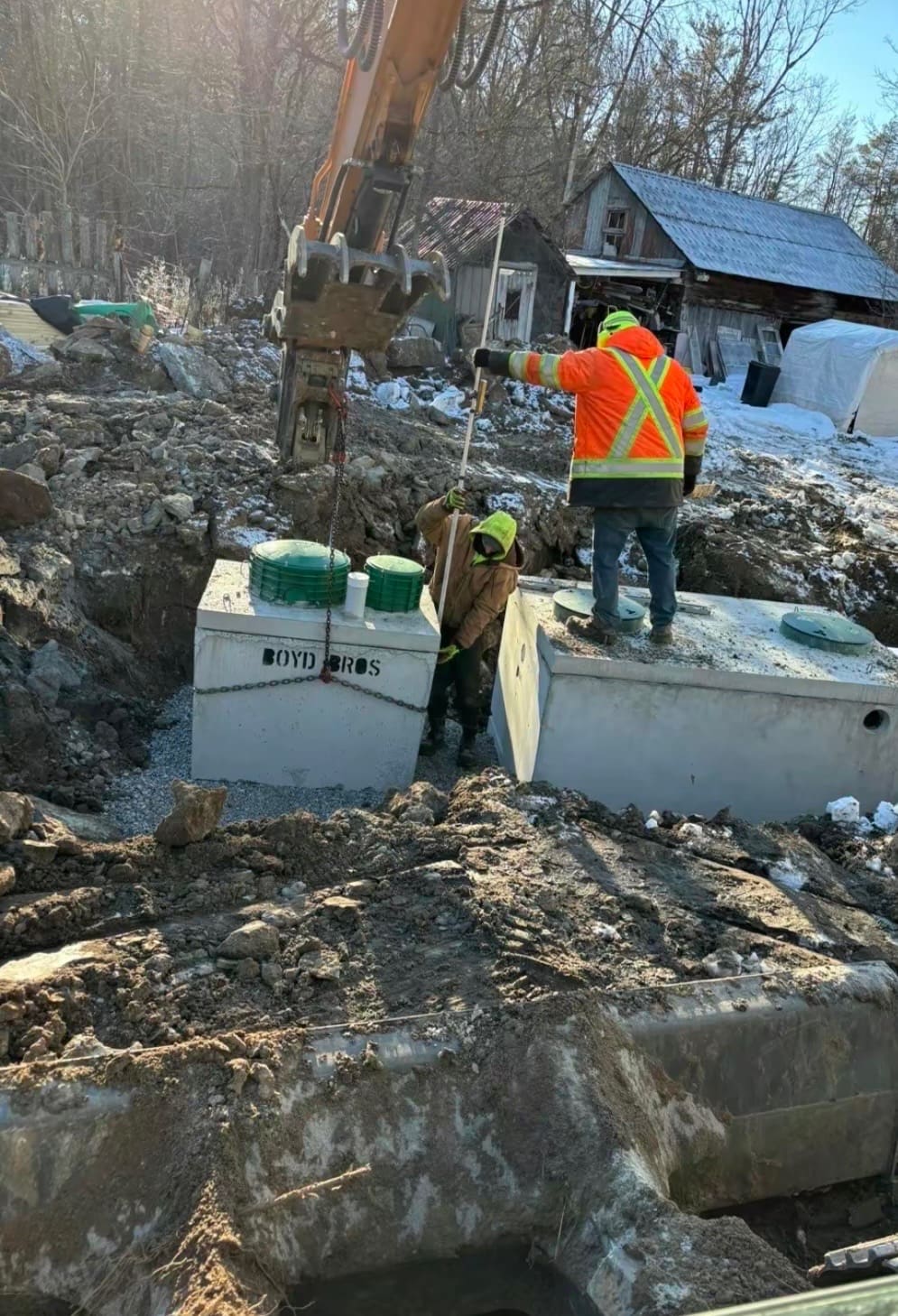 Septic tank install
